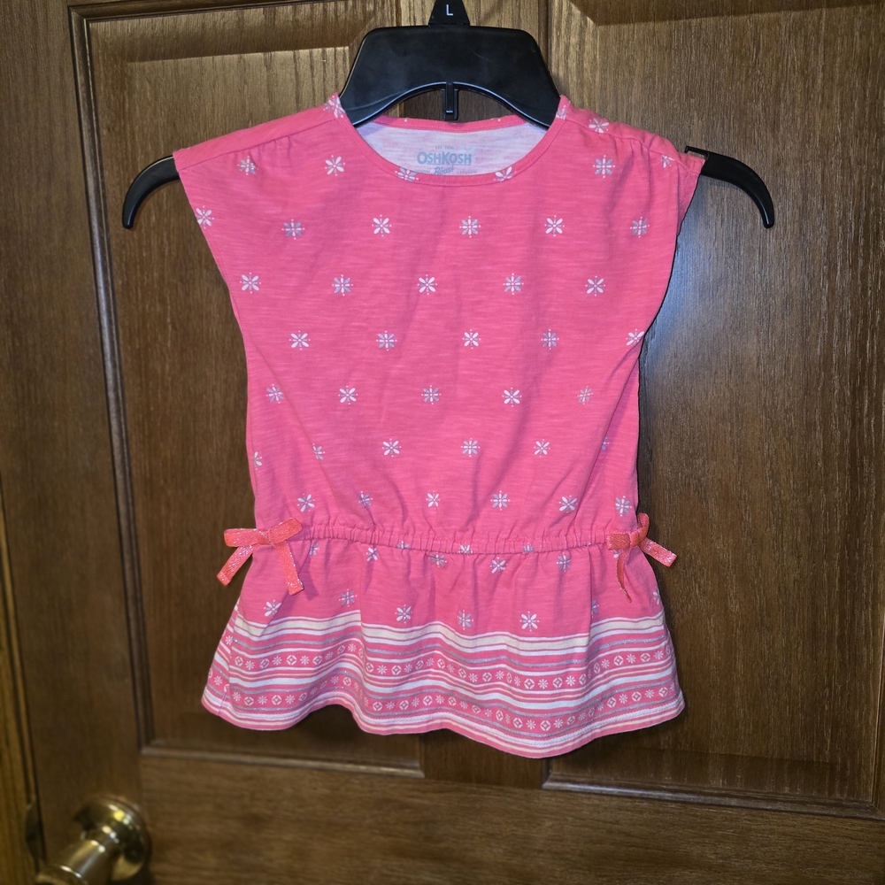 NWOT Pink OshKosh B'gosh Girls' Top - Side Bows - 3T